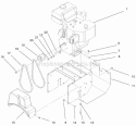 Engine Assembly Diagram and Parts List for 28230 000000001-000999999 - 2000 Lawn Boy Snow Blower